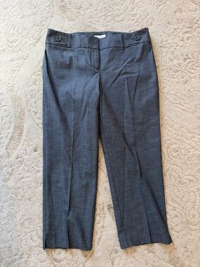 LOFT Gray Straight-Leg Dress Pants